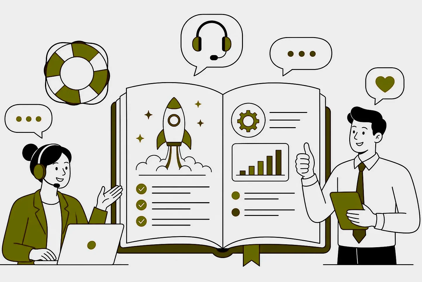 Premium publishing package illustration