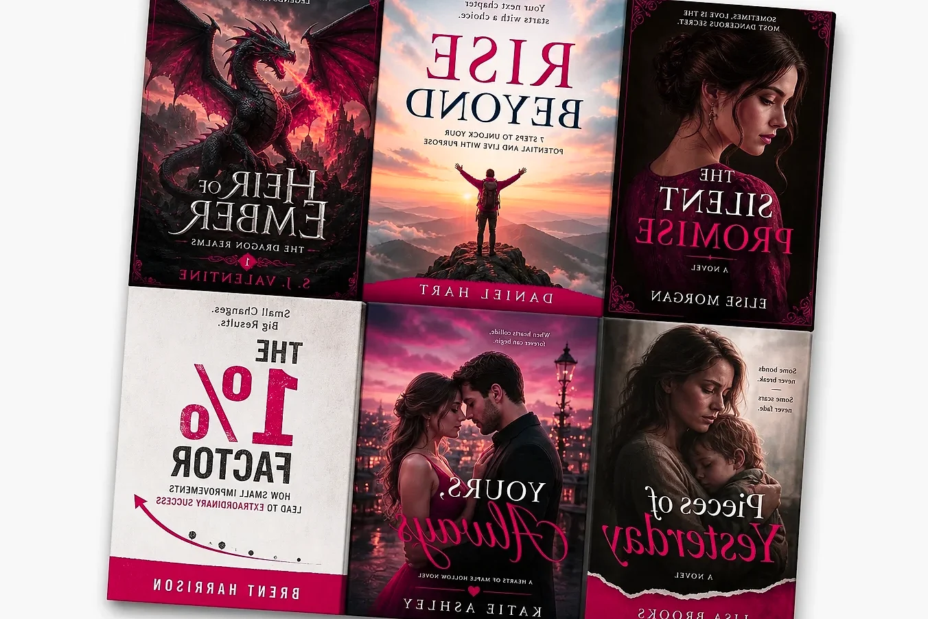Book covers collage for Self-Publishing Services