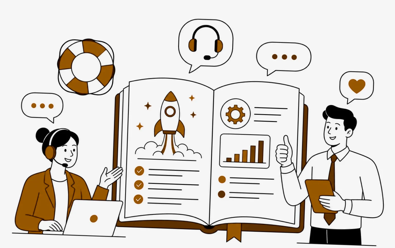 Publishing consultation illustration