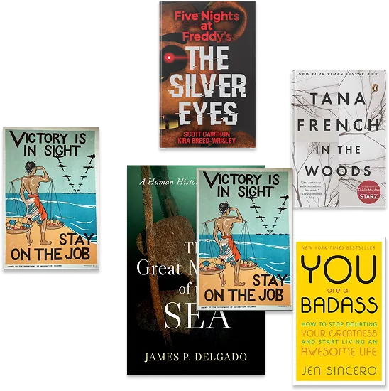 Published book covers collage